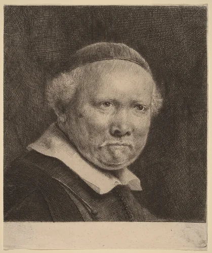 Lieven Willemsz van Coppenol: the Larger Plate by Rembrandt van Rijn, print, 1658