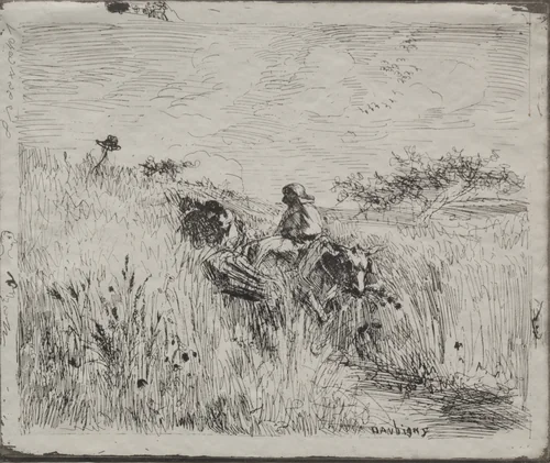 Path Through the Grain Field by Charles-François Daubigny, print, 1921