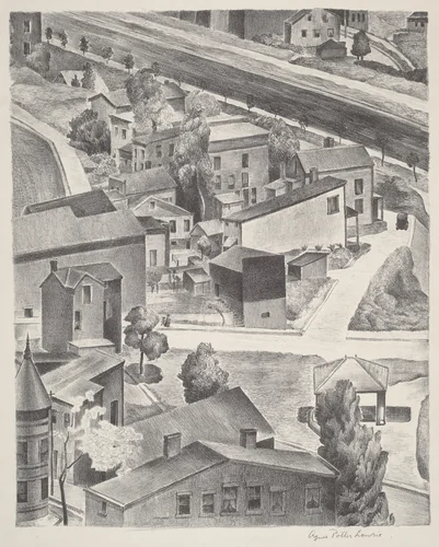 Untitled (American Town) by Agnes Potter Lowrie, print