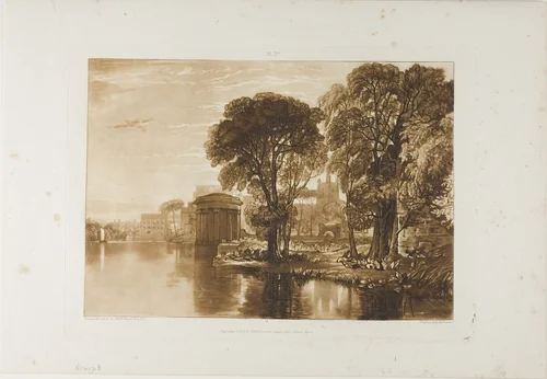 Isleworth, plate 63 from Liber Studiorum by Joseph Mallord William Turner, print, 1819