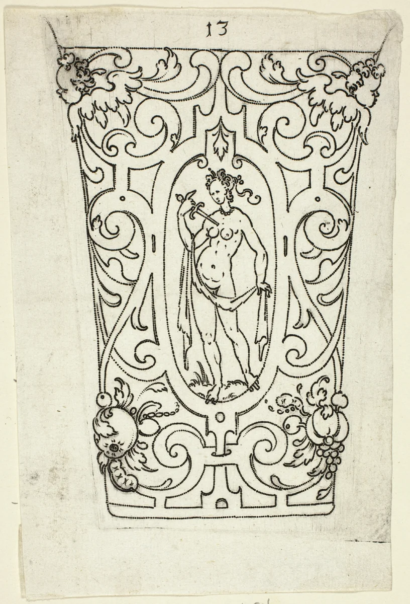 Plate 13, from XX Stuck zum (ornamental designs for goblets and beakers) by Master A.P. German, print, 1601