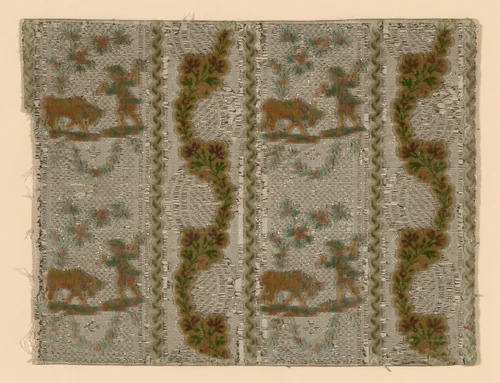 Fragment by France, Lyon, textile, 1775-1800