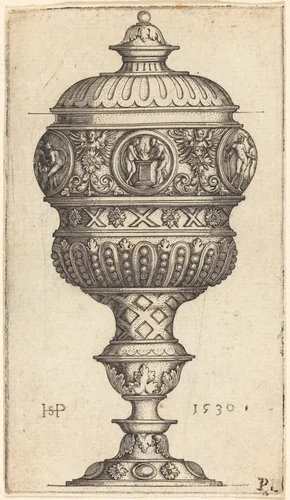Goblet with Medallions by Sebald Beham, print, 1530