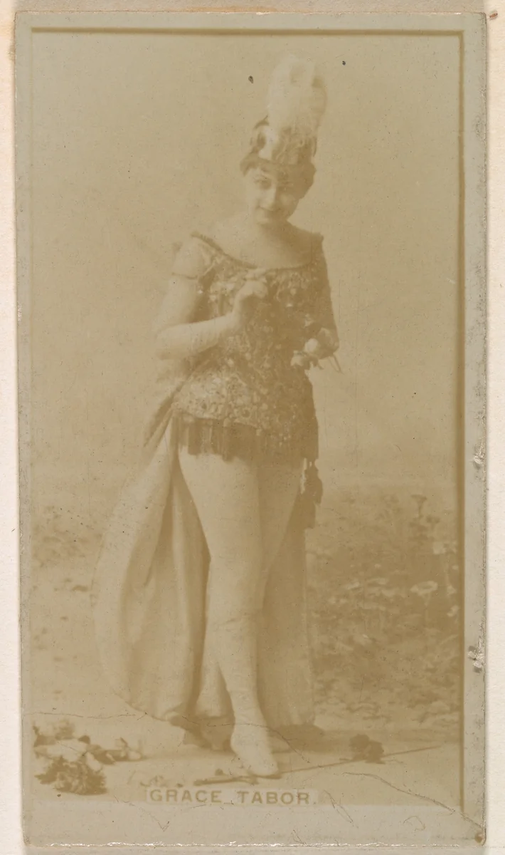 Grace Tabor, from the Actresses series (N245) issued by Kinney Brothers to promote Sweet Caporal Cigarettes by Kinney Brothers Tobacco Company, photograph, 1890