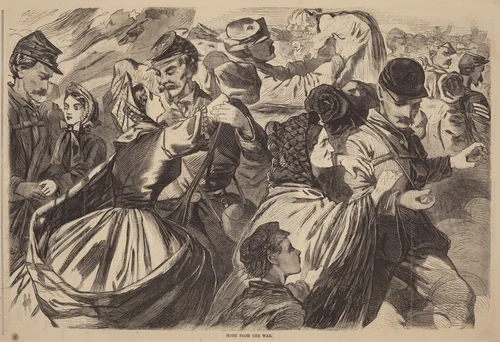Home from the War by Winslow Homer, print, 1863