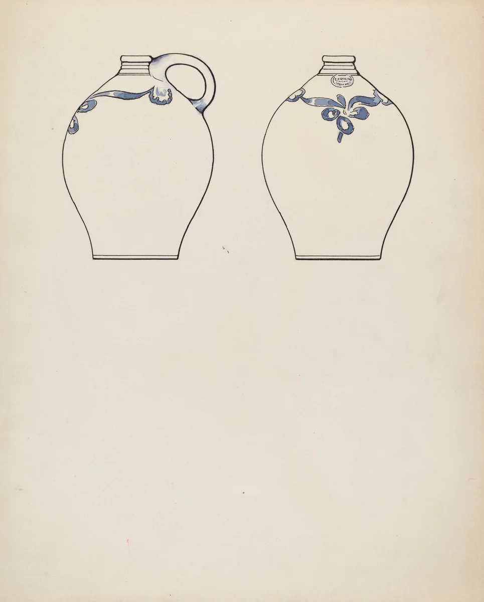 Jug by Charles Caseau, index of american design, 1937