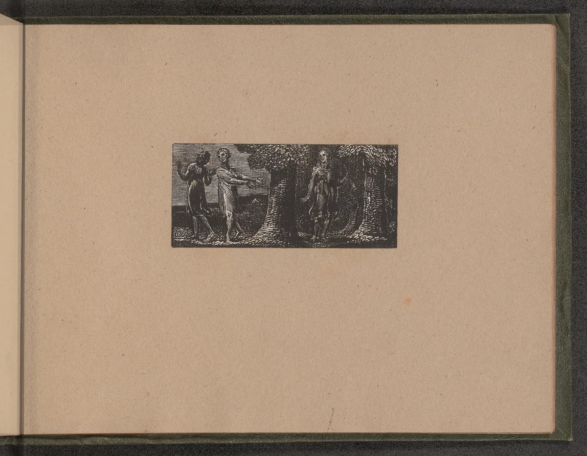 Colinet Mocked by Two Boys by William Blake, print, 1821