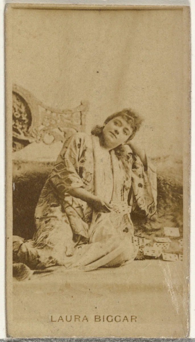 Laura Biggar, from the Actors and Actresses series (N145-8) issued by Duke Sons & Co. to promote Duke Cigarettes by W. Duke, Sons & Co., photograph, 1890-1895