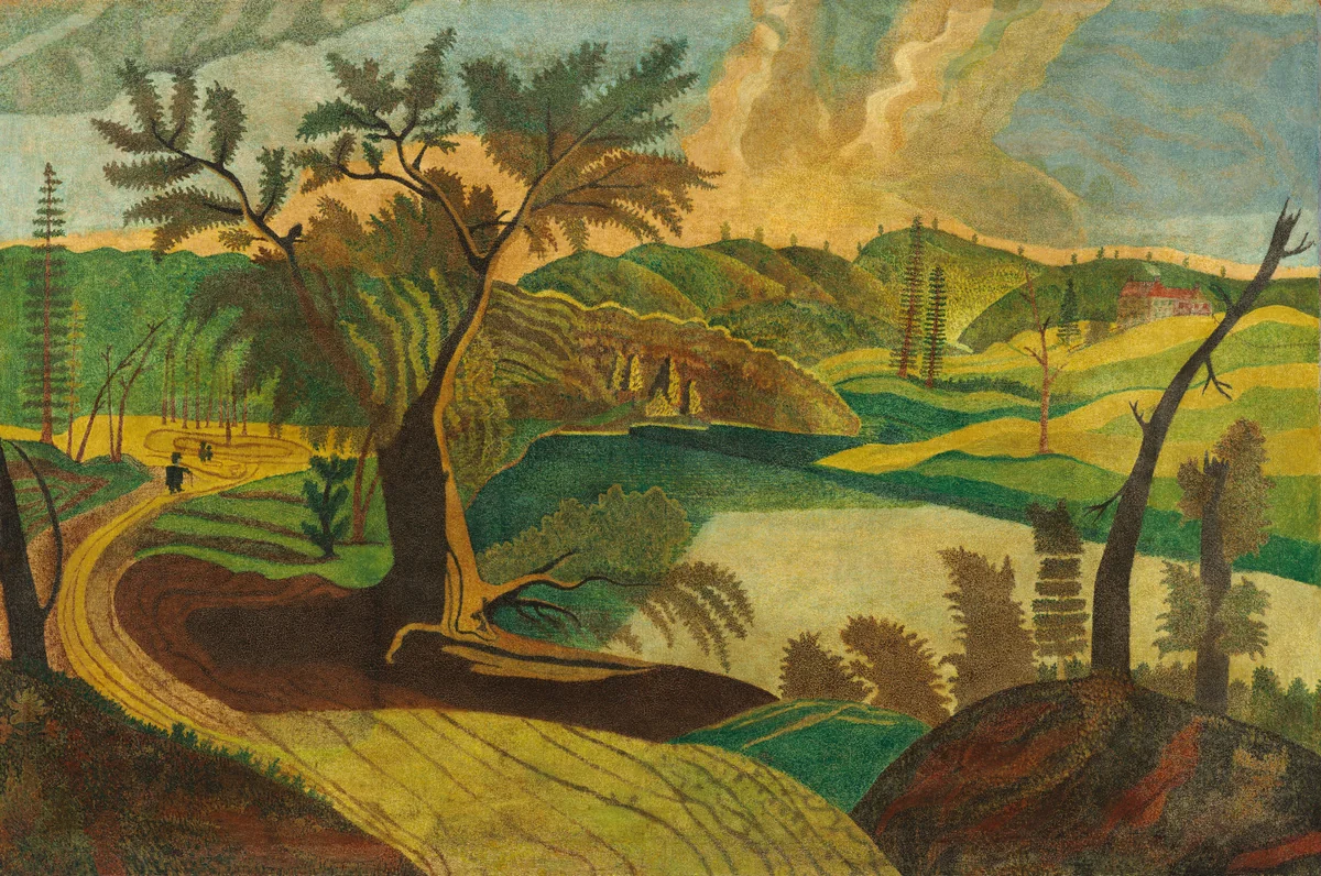 Stylized Landscape by American 19th Century, painting, 1850-1899