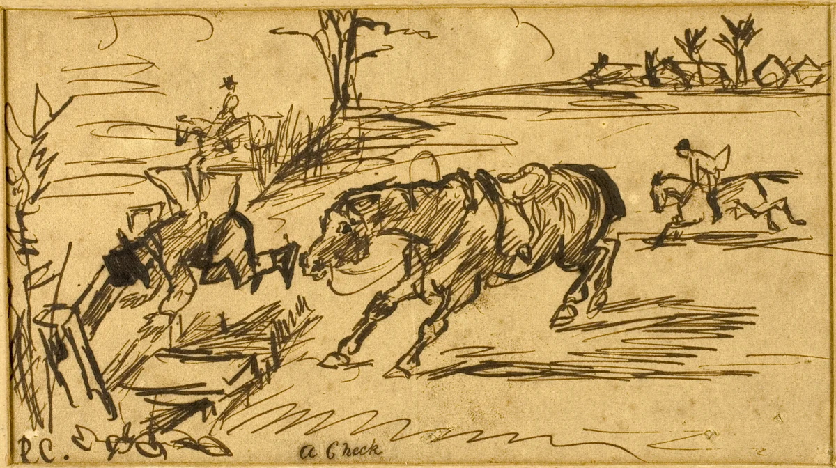 A Check by Randolph Caldecott, drawing, 1869