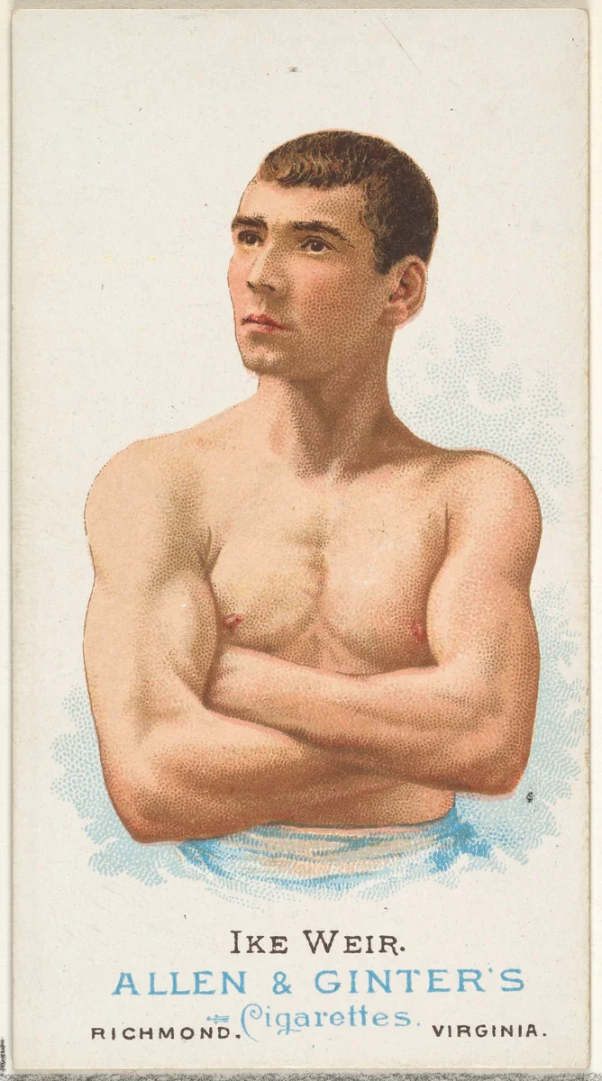 Ike Weir, Pugilist, from World's Champions, Series 1 (N28) for Allen & Ginter Cigarettes by Allen & Ginter, print, 1887