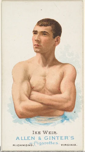 Ike Weir, Pugilist, from World's Champions, Series 1 (N28) for Allen & Ginter Cigarettes by Allen & Ginter, print, 1887