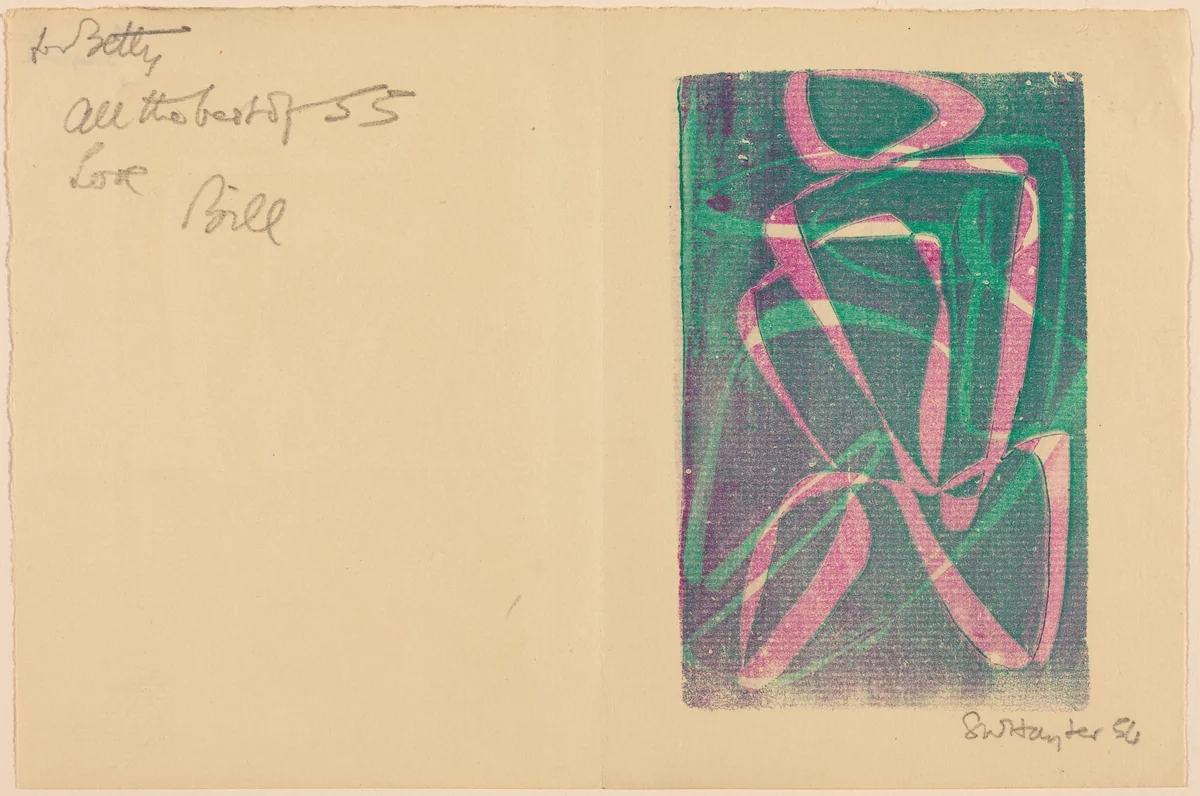 Greeting Card by Stanley William Hayter, print, 1955-1956