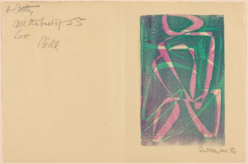 Greeting Card by Stanley William Hayter, print, 1955-1956