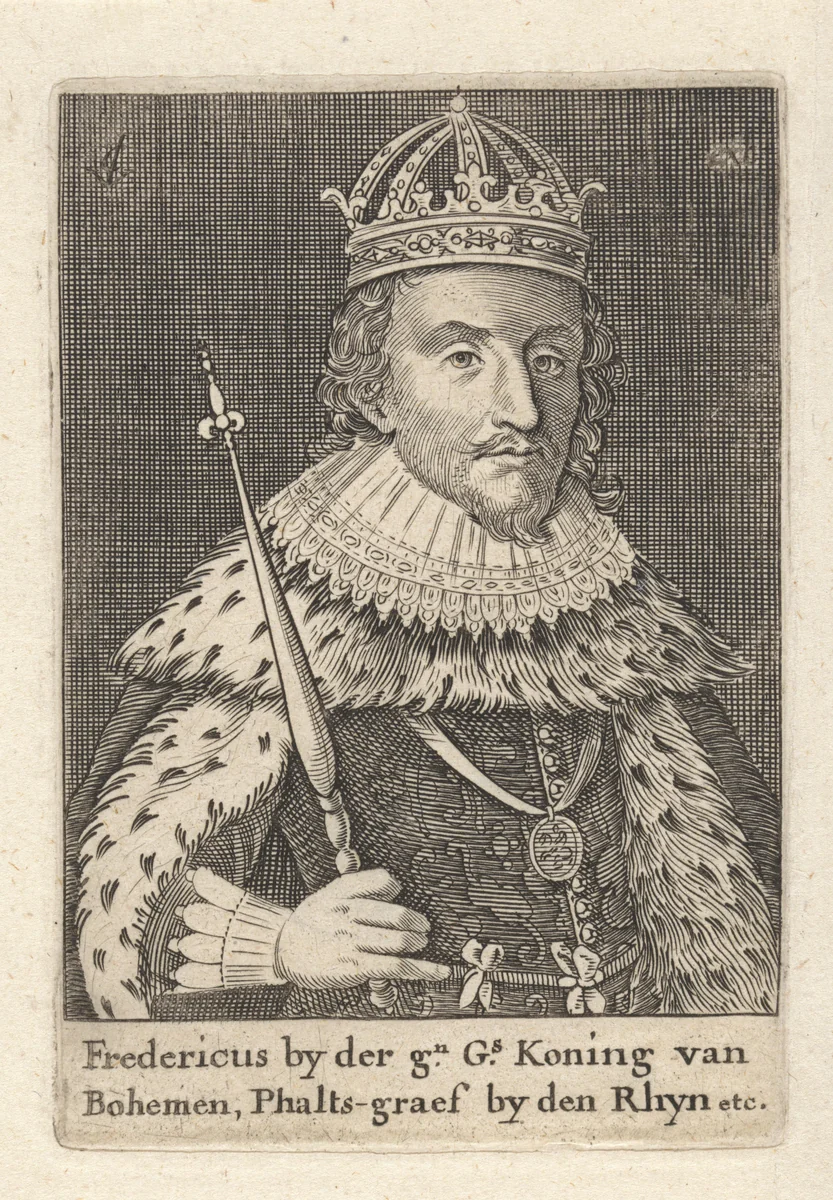 Portret van Frederik V van de Palts by anonymous, print, 1619-1652