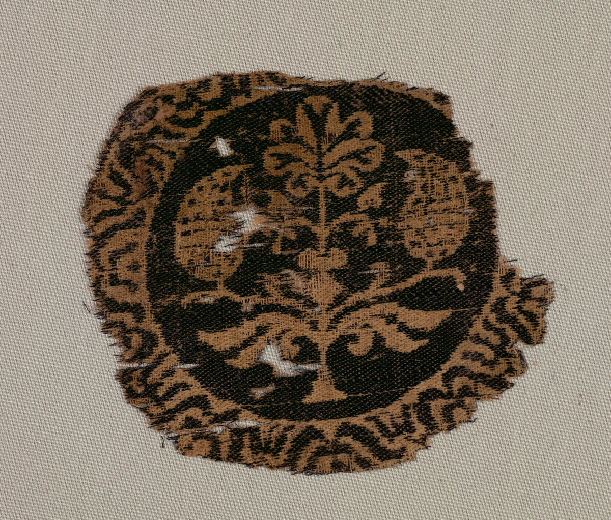Fragment of a Segmentum with Palmette Tree by Unknown, textile, 700-799