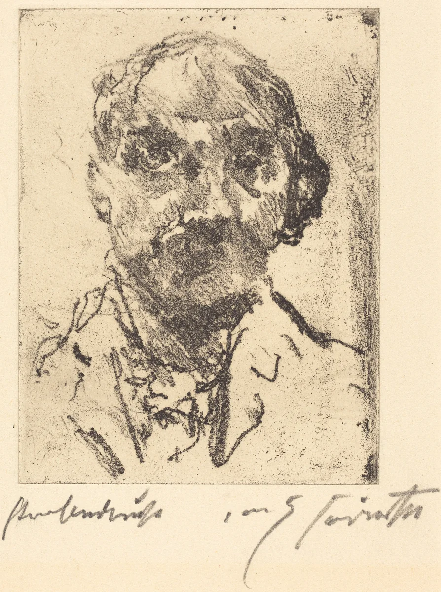 Selbstbildnis (Self-Portrait) by Lovis Corinth, print, 1921-1922