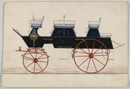 Design for a Break (no number) by Brewster & Co., drawing, 1850-1870