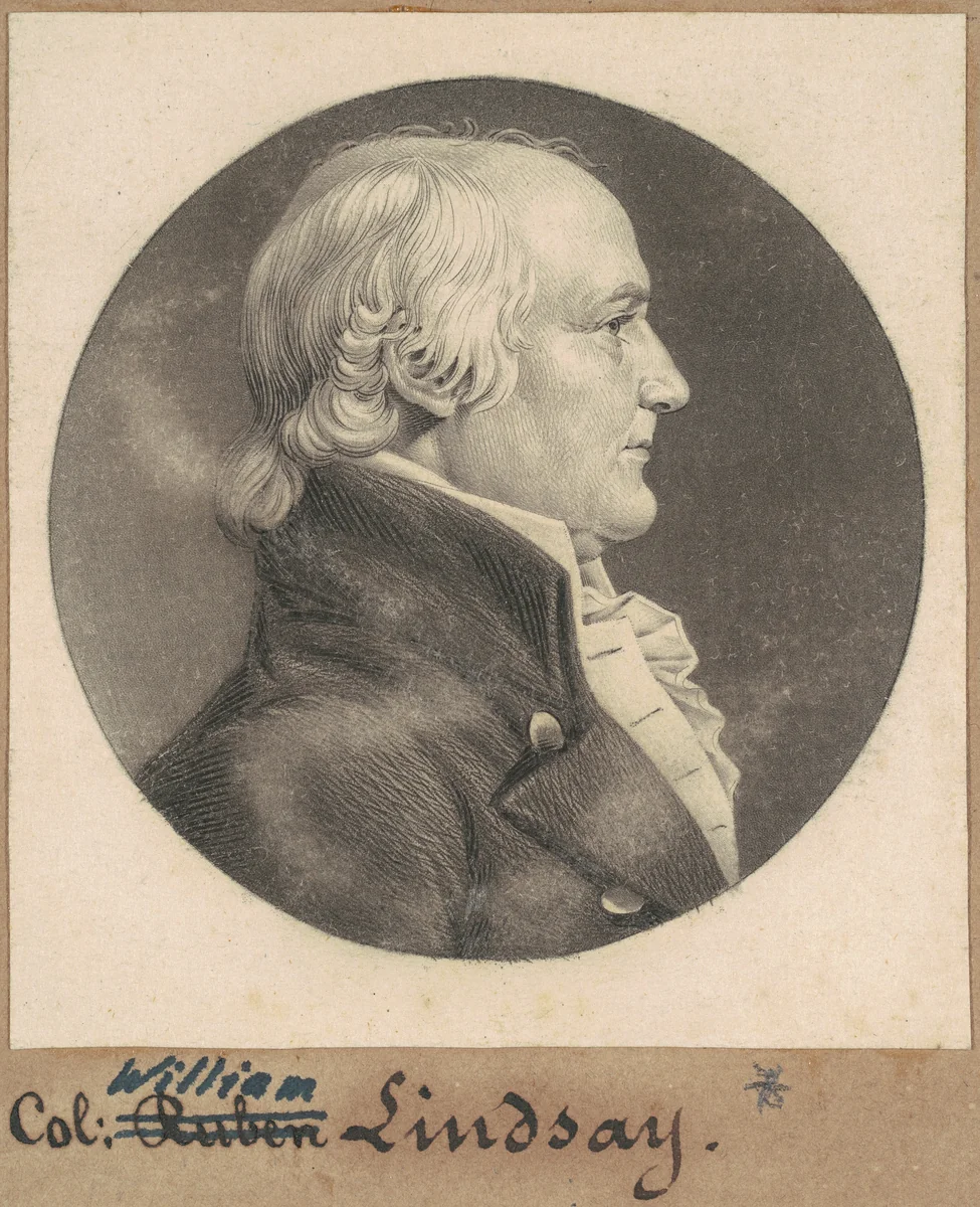 Reuben Lindsay by Charles B. J. Févret de Saint-Mémin, print, 1808