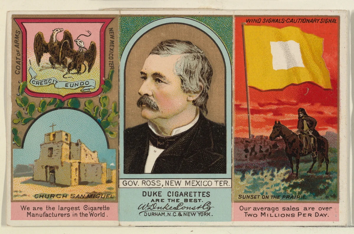 Governor Ross, New Mexico Territory, from "Governors, Arms, Etc." series (N133-2), issued by Duke Sons & Co. by W. Duke, Sons & Co., print, 1885-1892