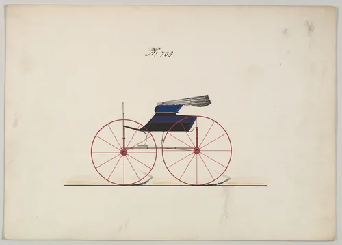 Road Wagon #706 by Brewster & Co., drawing, 1865-1875