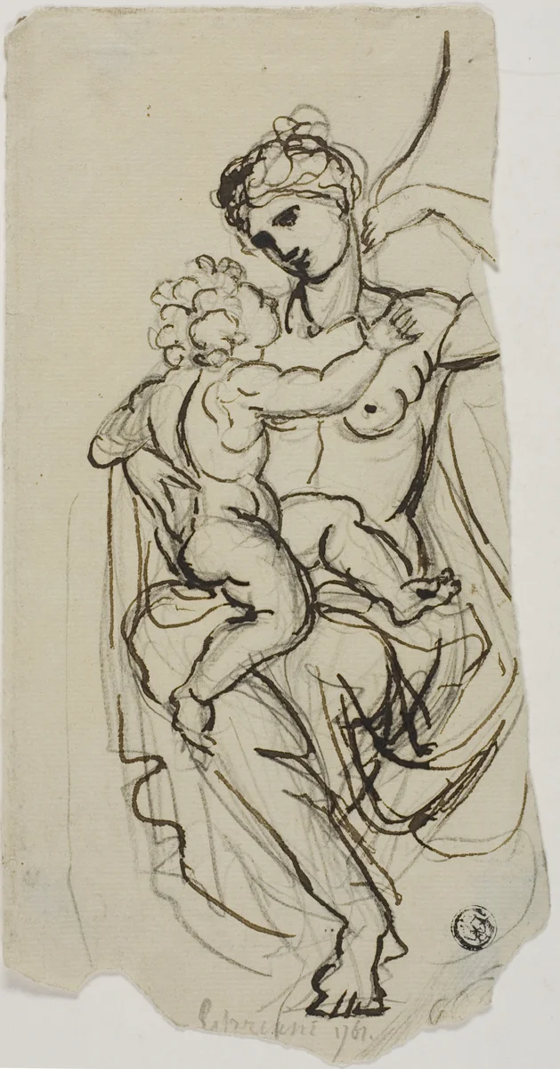 Venus and Cupid by Giovanni Battista Cipriani, drawing, 1761-1785