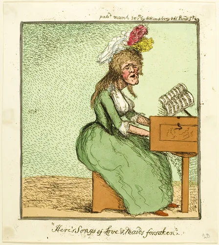"Here's Songs of Love and Maids Forsaken" by James Gillray, print, 1793