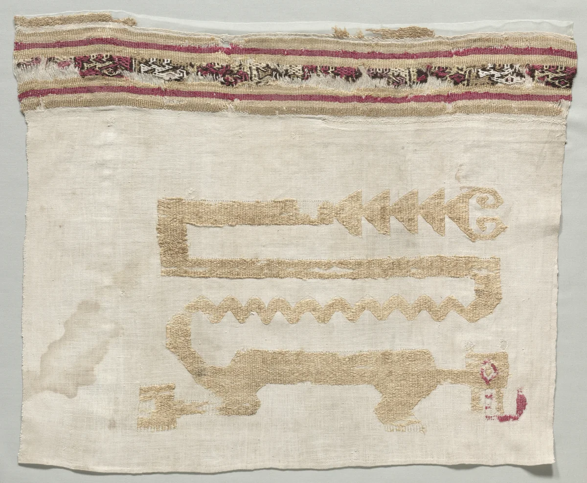 Fragment from a Mantle by Unknown, textile, 1100-1400