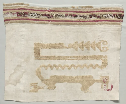 Fragment from a Mantle by Unknown, textile, 1100-1400