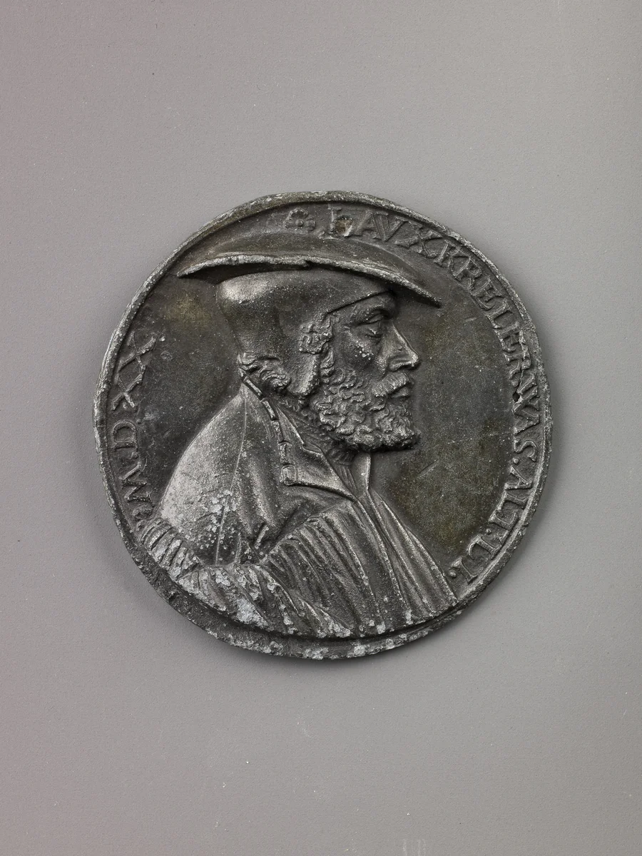 Portrait medal of Laux Kreler by German, metalwork, 1534-1540
