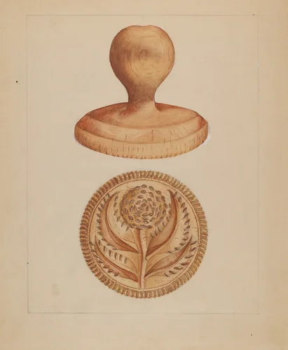 Butter Mold by Anthony Zuccarello, index of american design, 1935-1942