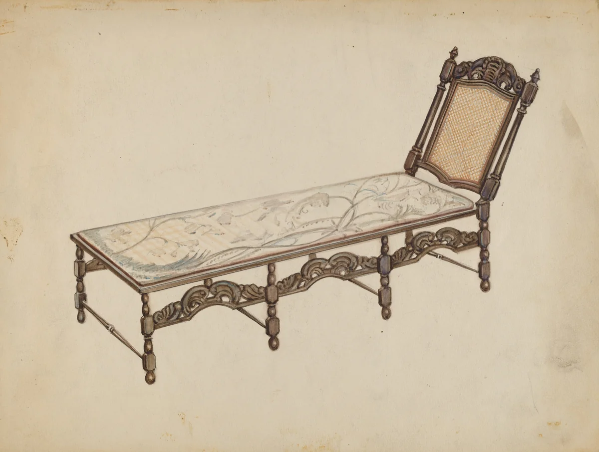 Day Bed by Nicholas Gorid, index of american design, 1935-1942
