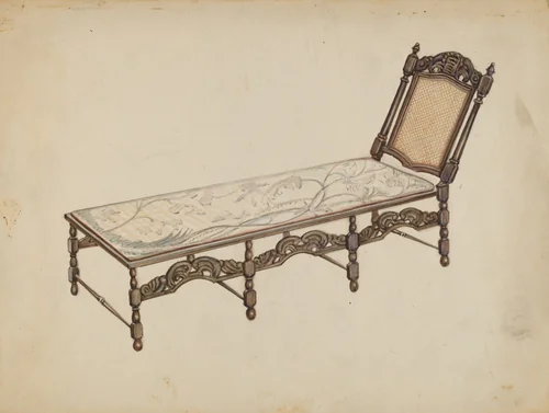 Day Bed by Nicholas Gorid, index of american design, 1935-1942
