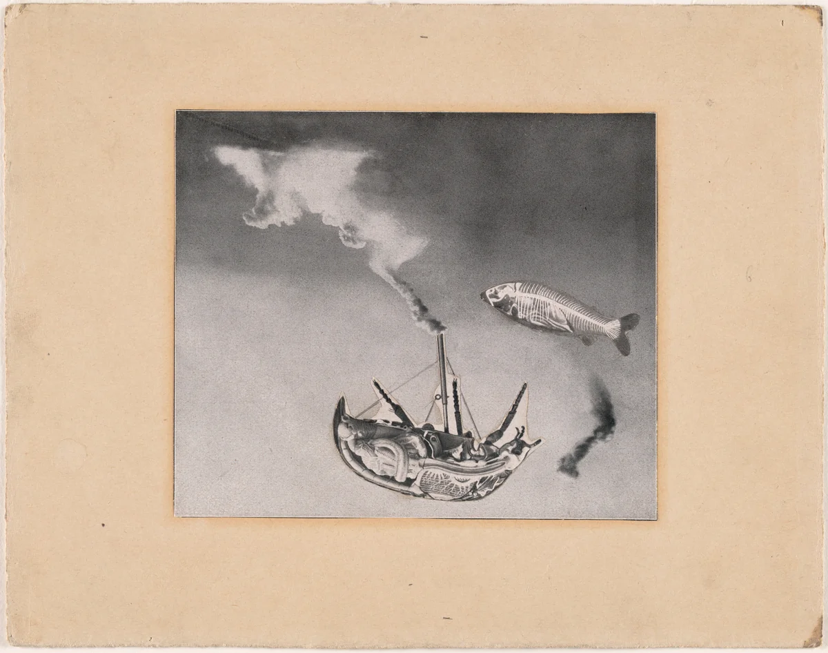 Here Everything Is Still Floating (Hier ist noch alles in der Schwebe) by Max Ernst, drawing, 1920