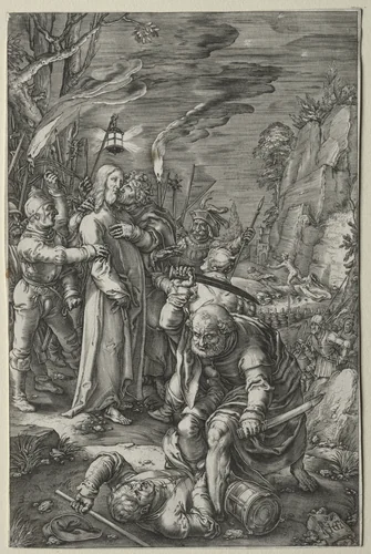 The Passion: The Betrayal of Christ by Hendrick Goltzius, print, 1593-1603
