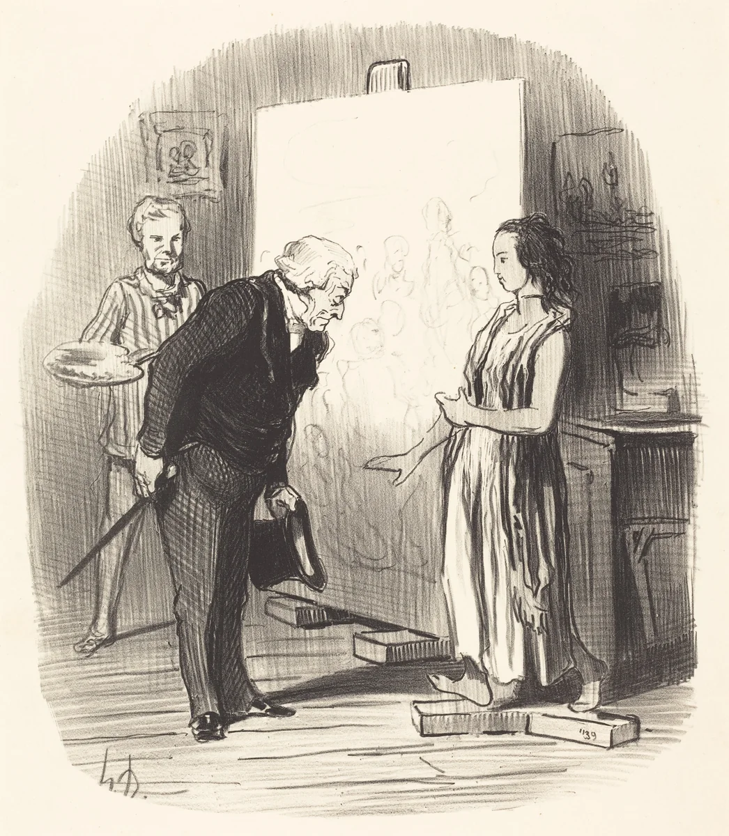 Madame, j'ai bien l'honneur! by Honoré Daumier, print, 1848