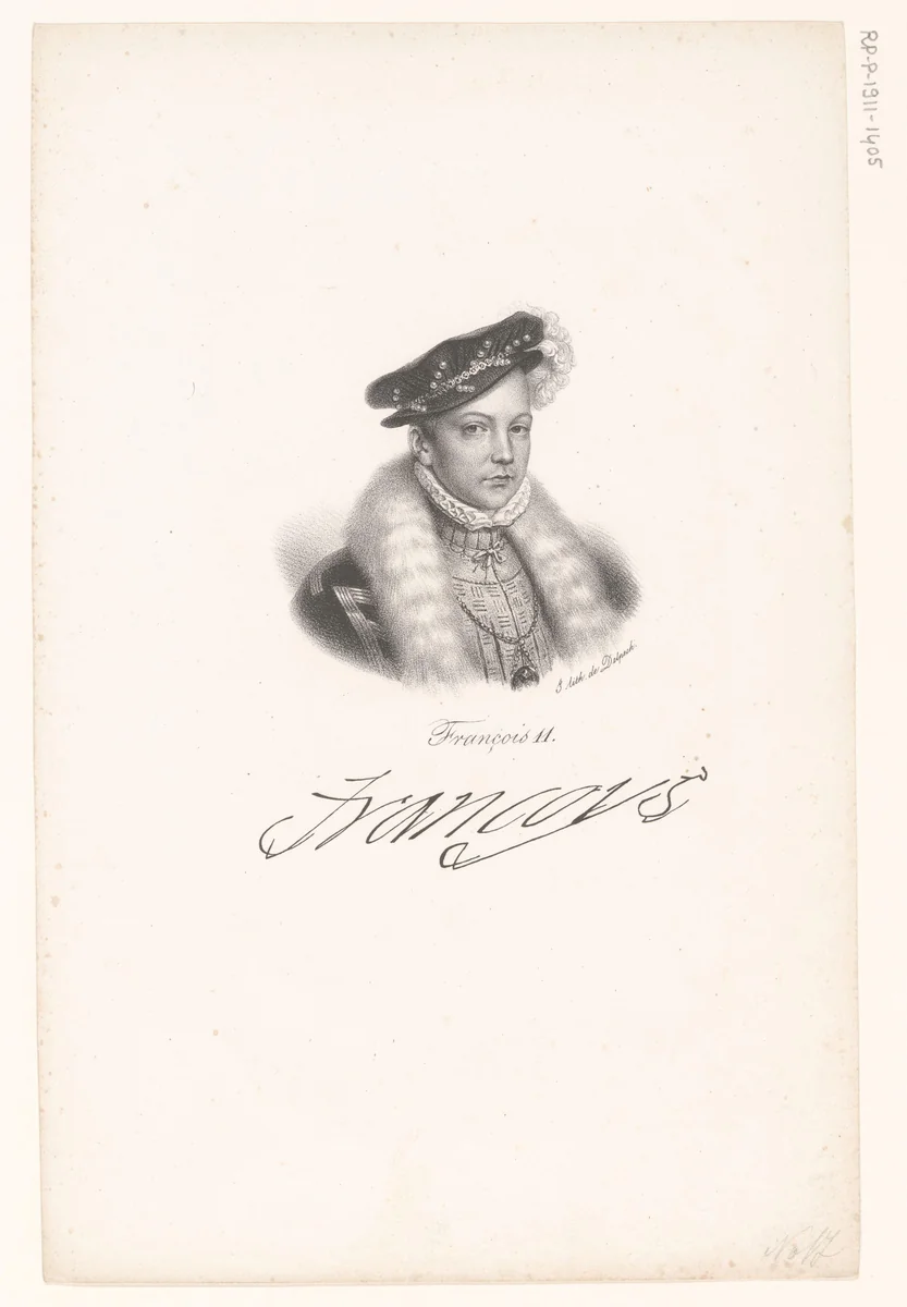 Portret van Frans II van Frankrijk by anonymous, print, 1818-1842