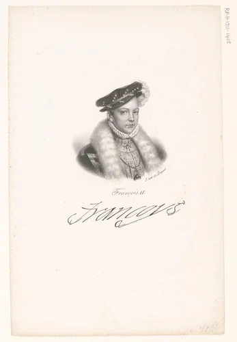 Portret van Frans II van Frankrijk by anonymous, print, 1818-1842