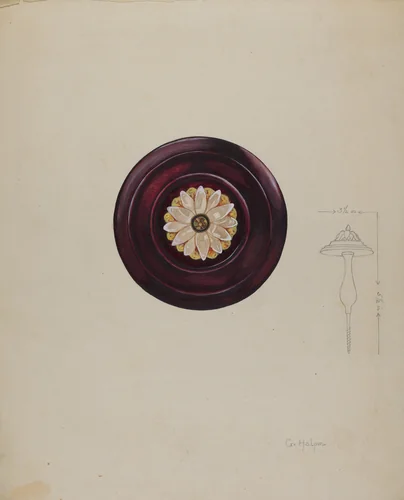 Curtain Tie-back by Grace Halpin, index of american design, 1937