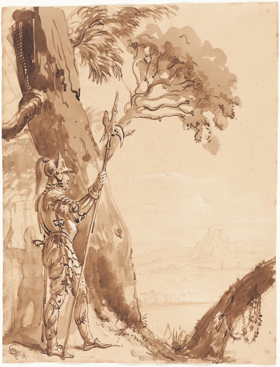 Bandits on the Lookout by George Hayter, drawing, 1839