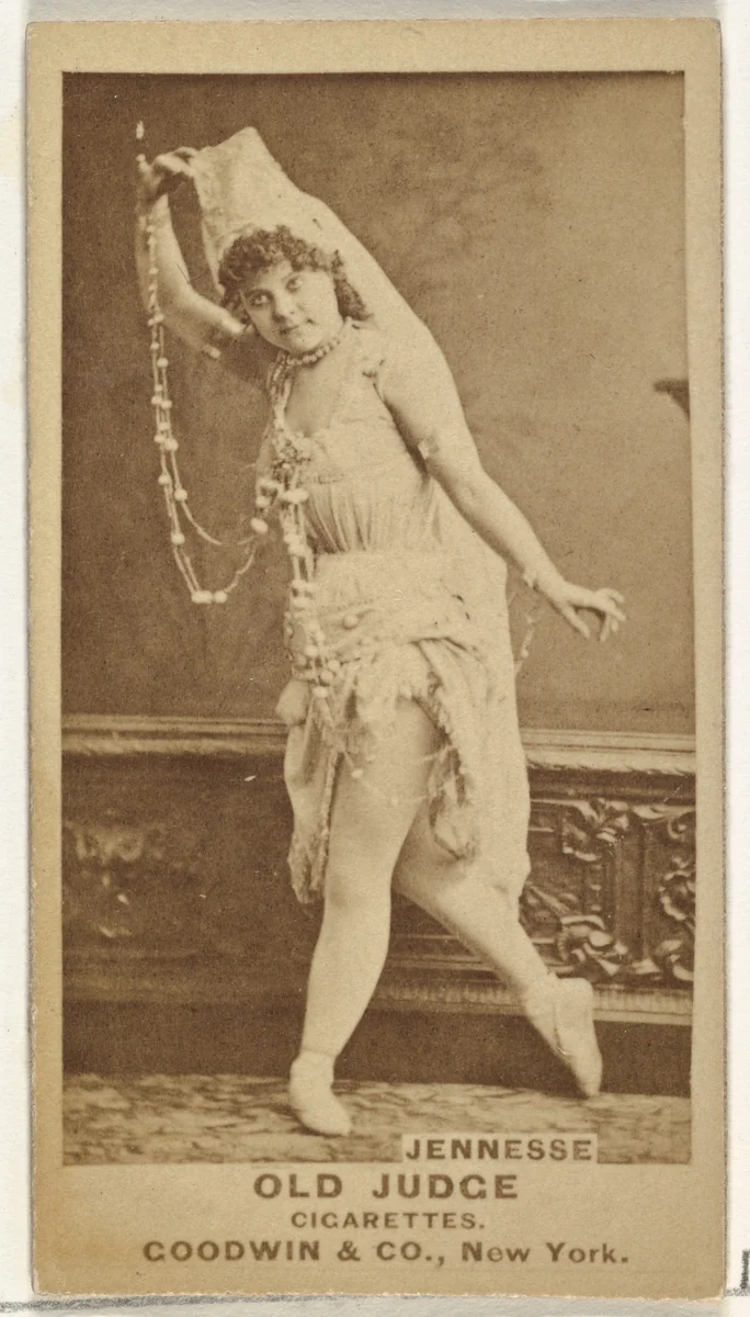 Jennesse, from the Actors and Actresses series (N171) for Old Judge Cigarettes by Goodwin & Company, photograph, 1886-1890