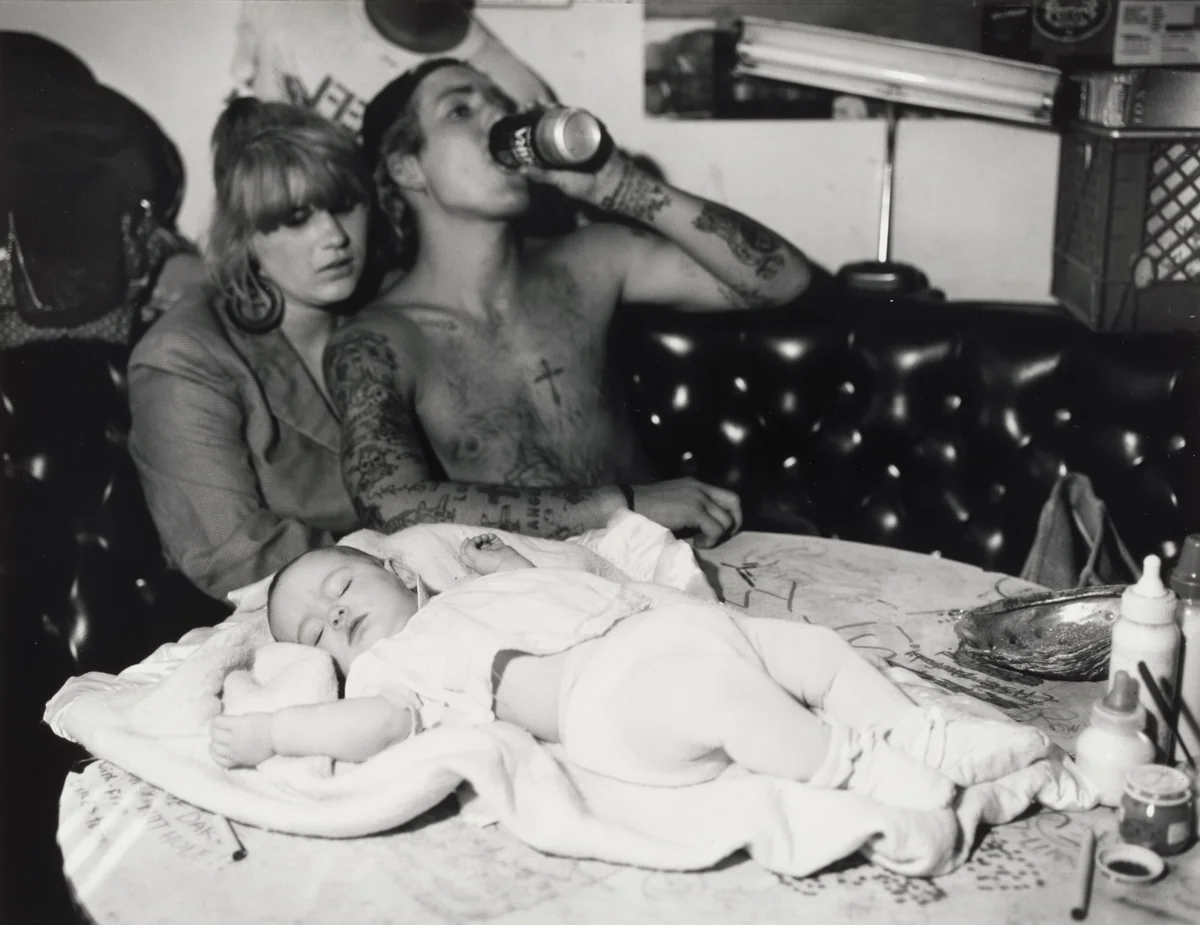 Baby Angel, Funland Squat by Jim Goldberg, photograph, 1990