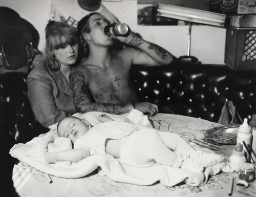 Baby Angel, Funland Squat by Jim Goldberg, photograph, 1990