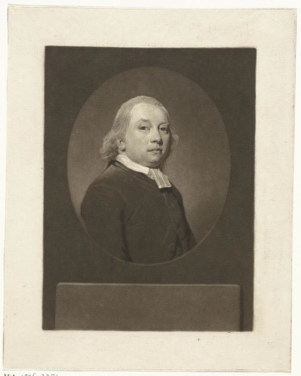 Portret van de predikant Abraham Bowier by Charles Howard Hodges, print, 1795