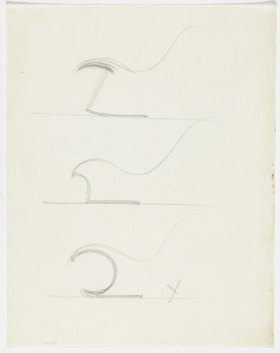 Reclining Chair (Elevation sketches) by Ludwig Mies van der Rohe, mies van der rohe archive, 1926