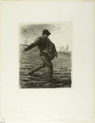 The Sower by Jean-François Millet, print, 1851