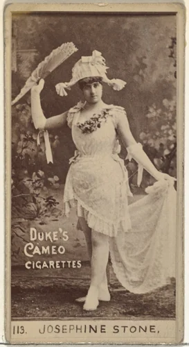 Card Number 113, Josephine Stone, from the Actors and Actresses series (N145-4) issued by Duke Sons & Co. to promote Cameo Cigarettes by W. Duke, Sons & Co., photograph, 1880-1889
