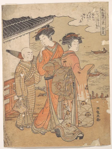 Returning Boats at Komagata by Isoda Koryūsai, print, 1735-1790