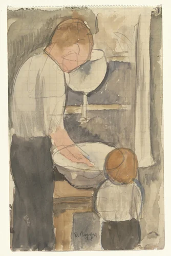 May Day, Moscow by Diego Rivera, drawing, 1928