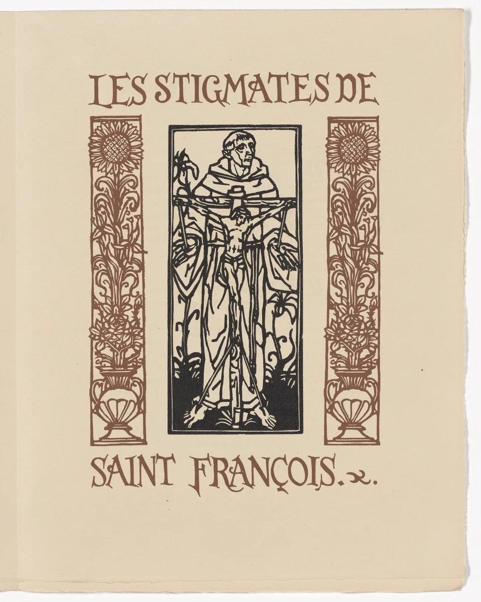 Chapter title (page 301) from Les Petites Fleurs de St. François (The Little Flowers of St. Francis) by Émile Bernard, illustrated book, 1928